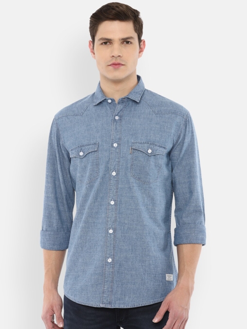 

Louis Philippe Jeans Men Blue Slim Fit Casual Shirt
