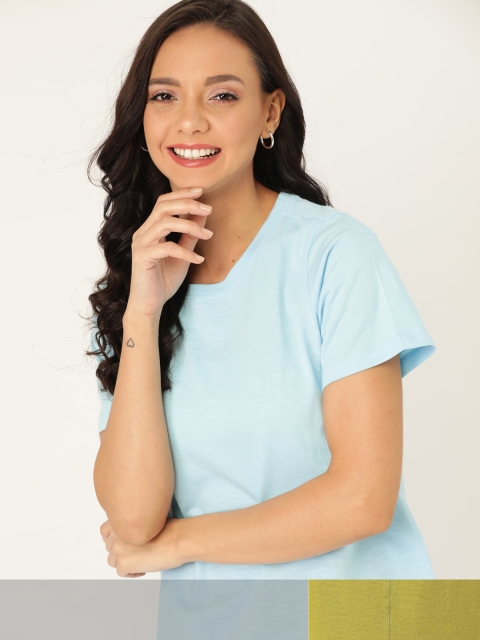 

DressBerry Women Pack of 2 Cotton T-shirts, Blue