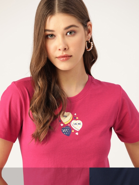 

DressBerry Women Pack of 2 T-shirts, Pink