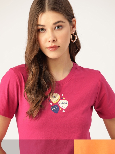 

DressBerry Women Pack of 2 T-shirts, Pink
