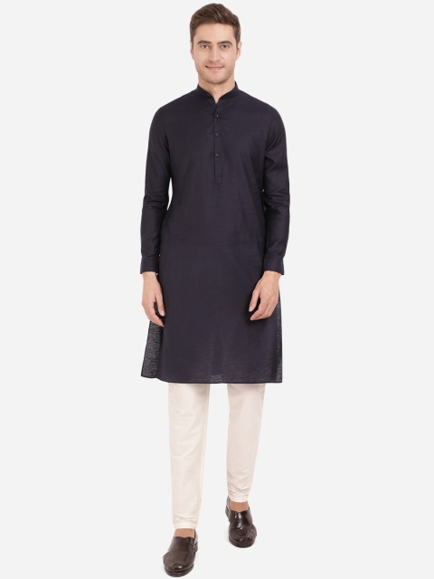 

Modi Kurta Men Blue Solid Pure Cotton Kurtas