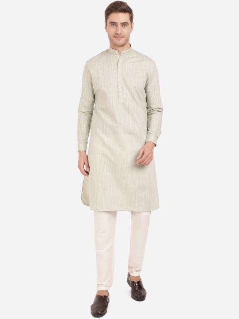 

Modi Kurta Men Grey Regular Fit Cotton Kurtas