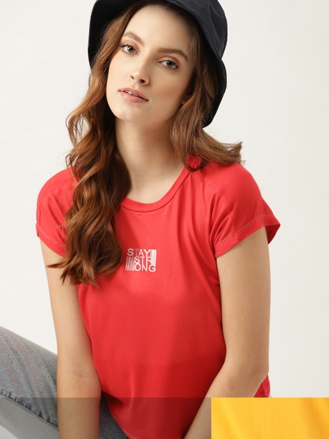 

DressBerry Women Pack of 2 T-shirts, Mustard