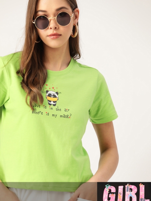 

DressBerry Women Pack of 2 Pure Cotton T-shirts, Green