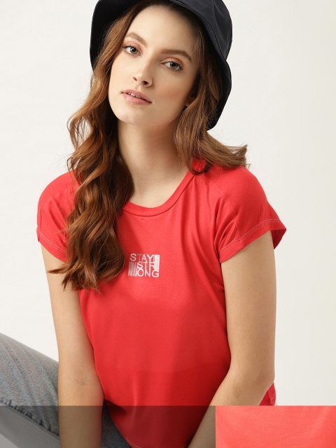 

DressBerry Women Pack of 2 T-shirts, Coral