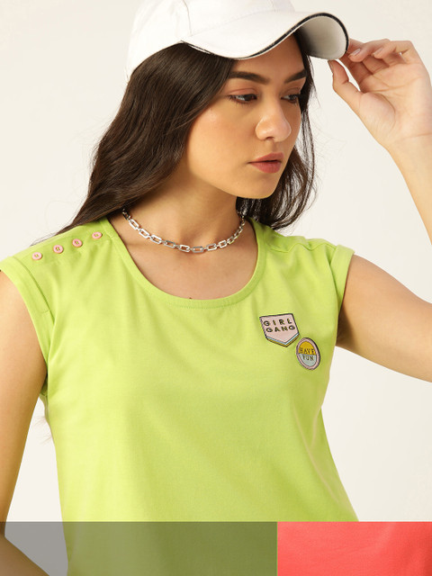 

DressBerry Women Pack of 2 T-shirts, Coral