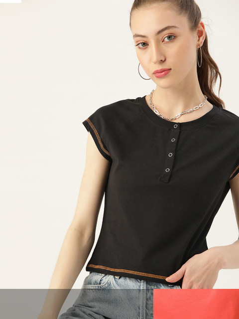 

DressBerry Women Pack of 2 T-shirts, Coral