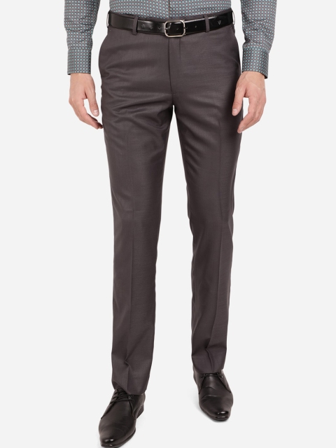 

Greenfibre Men Grey Classic Formal Trousers