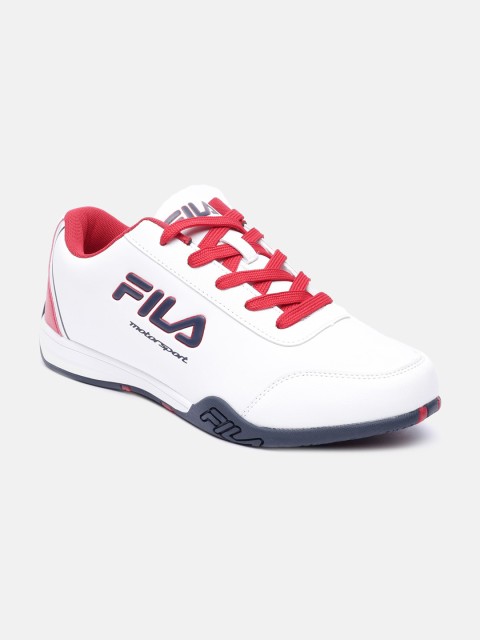 

FILA Men White Colourblocked PU Sneakers