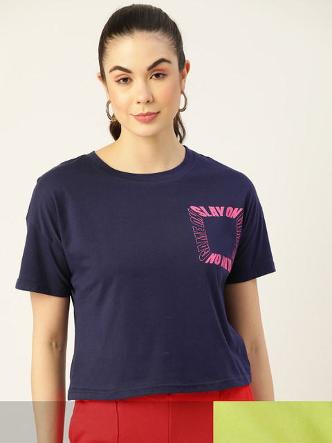 

DressBerry Women Pack of 2 T-shirts, Navy blue