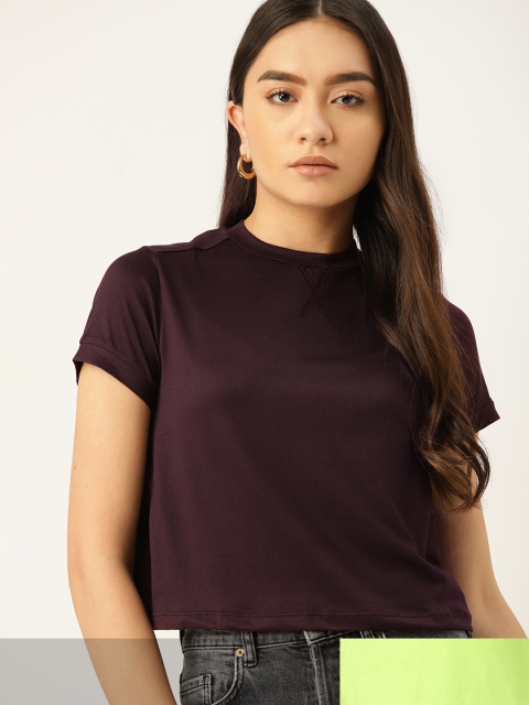 

DressBerry Women Pack of 2 T-shirts, Burgundy