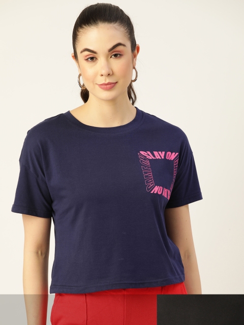 

DressBerry Women Pack of 2 T-shirts, Navy blue