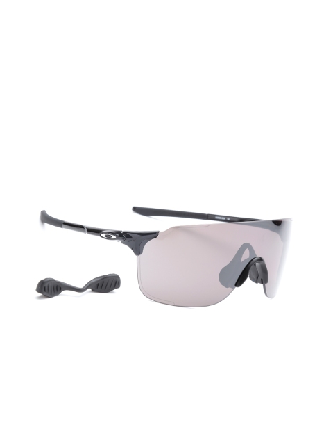 

OAKLEY Men Polarised Mirrored Shield Sunglasses 0OO938693860638, Grey