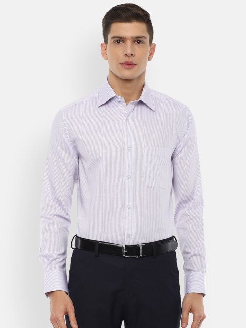 

Louis Philippe Men White Striped Formal Shirt