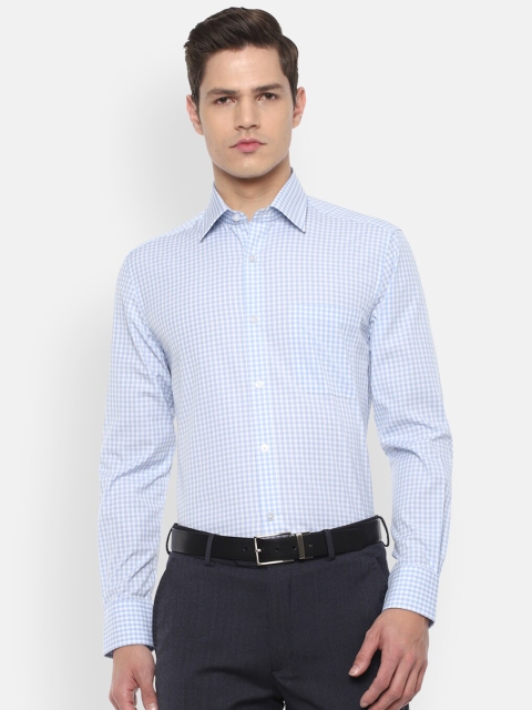 

Louis Philippe Men Blue Checked Cotton Formal Shirt