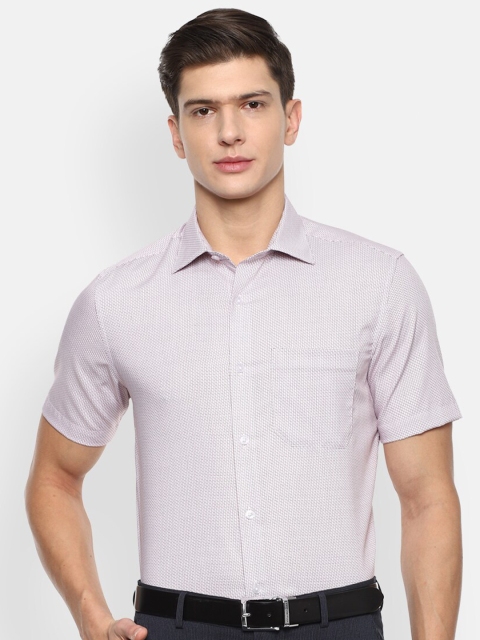 

Louis Philippe Men Maroon Printed Cotton Formal Shirt