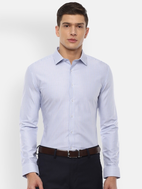 

Louis Philippe Men Blue Slim Fit Checked Formal Shirt