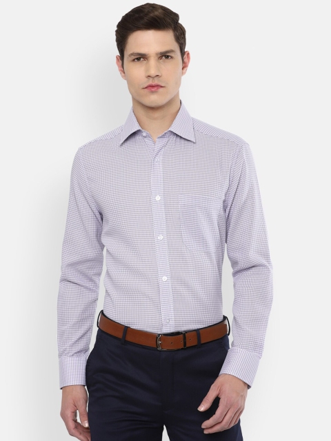

Louis Philippe Men Grey Micro Checks Checked Formal Shirt