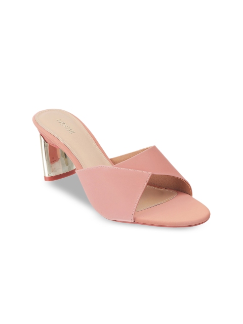 

Mochi Peach-Coloured Block Heels