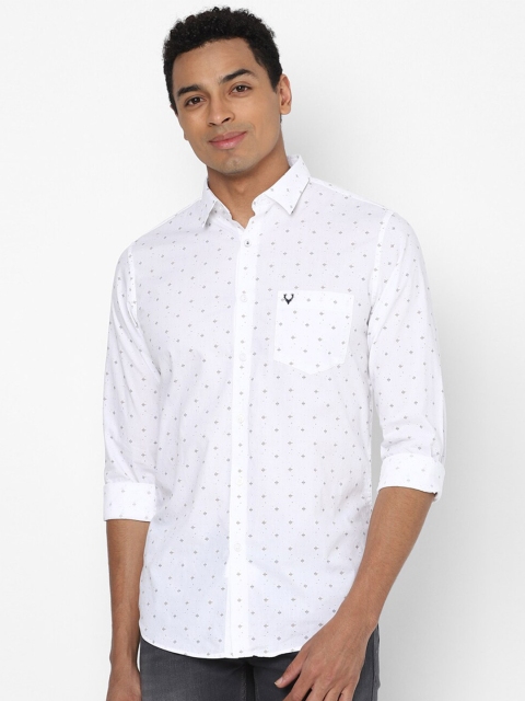 

Allen Solly Men White Slim Fit Printed Casual Shirt