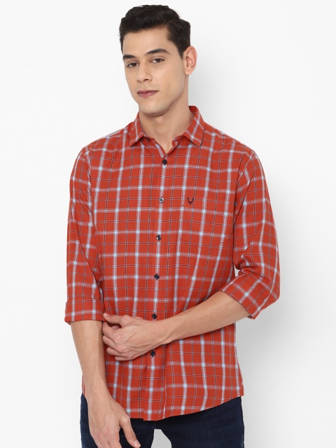 

Allen Solly Men Red Slim Fit Tartan Checks Checked Casual Shirt