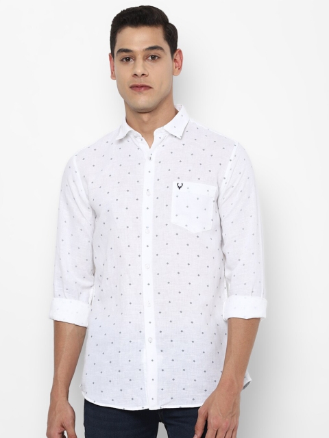 

Allen Solly Men White Slim Fit Printed Casual Shirt