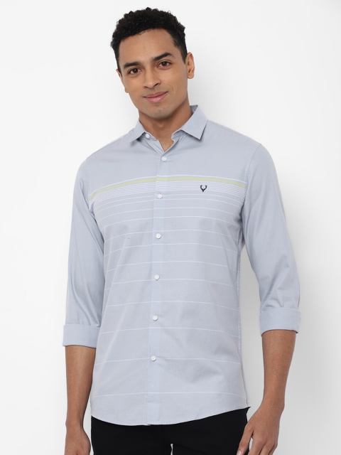 

Allen Solly Men Blue Slim Fit Horizontal Striped Casual Shirt