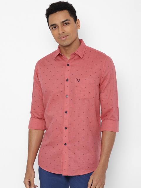

Allen Solly Men Red Slim Fit Printed Casual Shirt