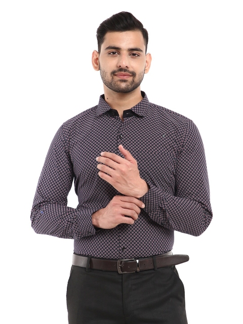 

V-Mart Men Turquoise Blue Standard Checked Formal Shirt