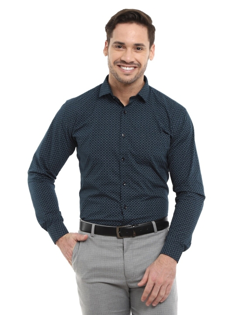 

V-Mart Men Green Standard Printed Formal Shirt