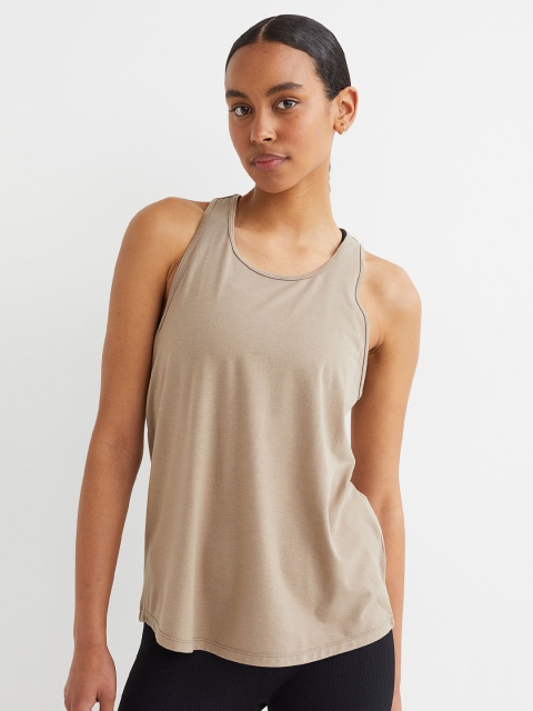 

H&M Women Sports Vest Top, Beige