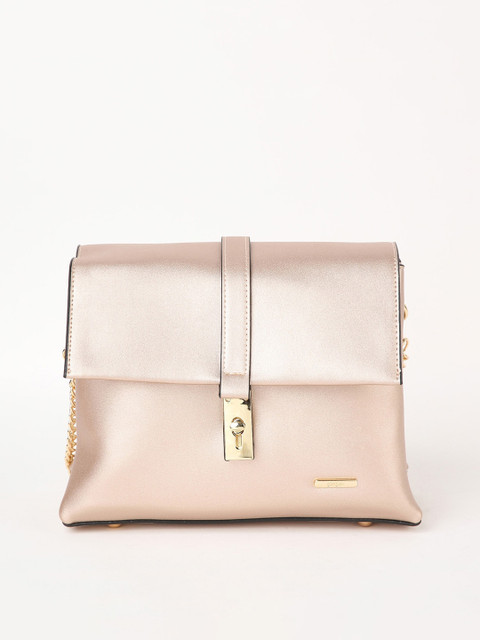 

Ginger by Lifestyle Beige Structured Sling Bag