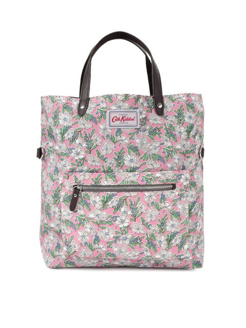 

Cath Kidston Grey & Pink Floral Print Handbag