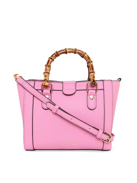 

Accessorize Pink PU Structured Handheld Bag