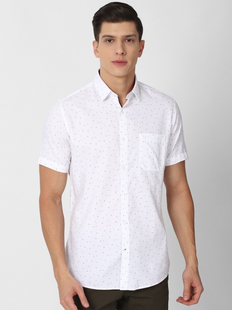 

Van Heusen Sport Men White Slim Fit Printed Casual Shirt