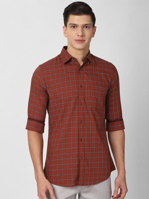 

Van Heusen Sport Men Red & Black Slim Fit Checked Cotton Casual Shirt