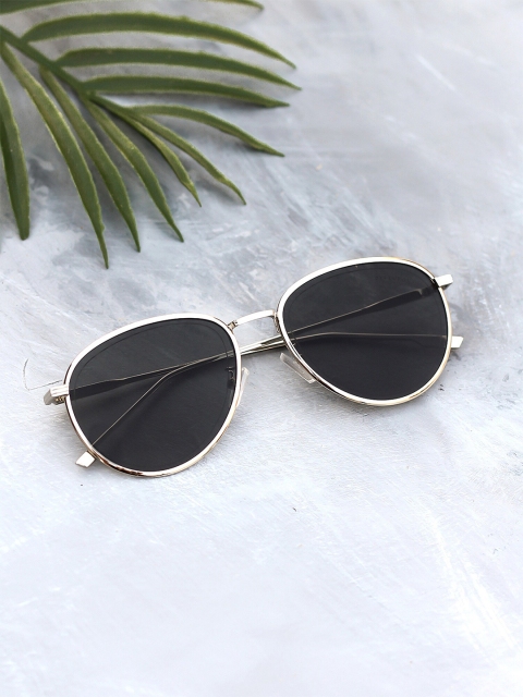 

Bellofox Unisex Black Lens & Silver-Toned Aviator Sunglasses BS-BS1545