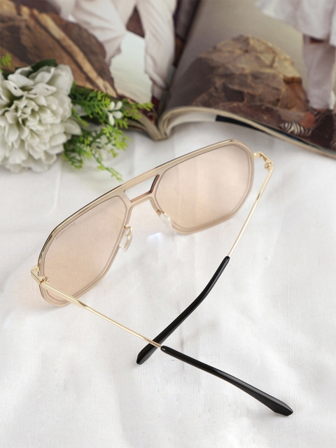

Bellofox Unisex Peach-Coloured Aviator Sunglasses BS-BS1721