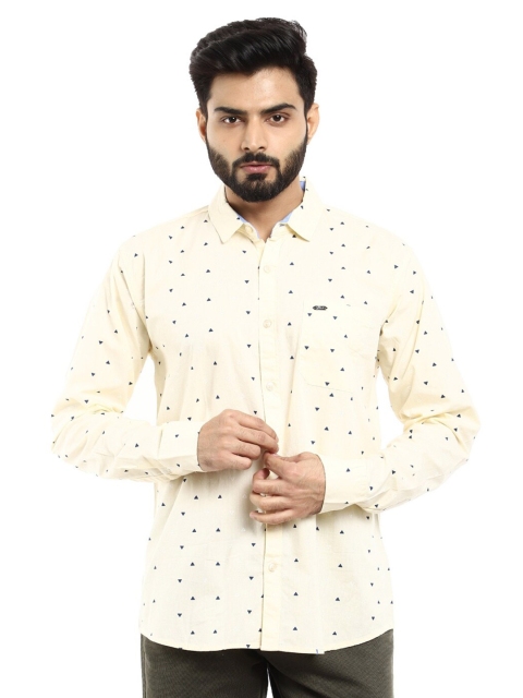 

V-Mart Men Beige Standard Printed Casual Shirt