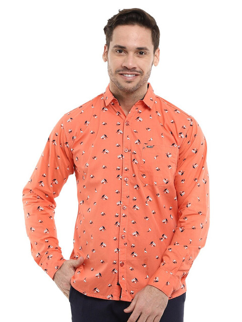 

V-Mart Men Pink Standard Printed Casual Shirt