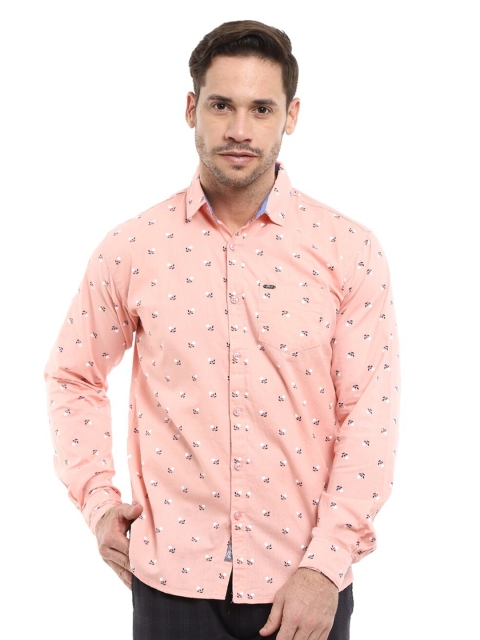 

V-Mart Men Pink Standard Printed Casual Shirt