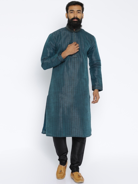 

TOZZI Blue & Black Art Silk Kurta Churidar