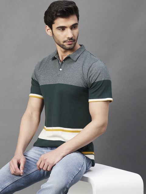 

Rigo Men Green Typography Printed Raw Edge Slim Fit Running T-shirt