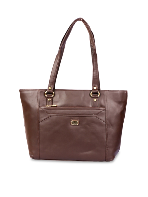 

LELYS Brown Leather Oversized Shopper Shoulder Bag