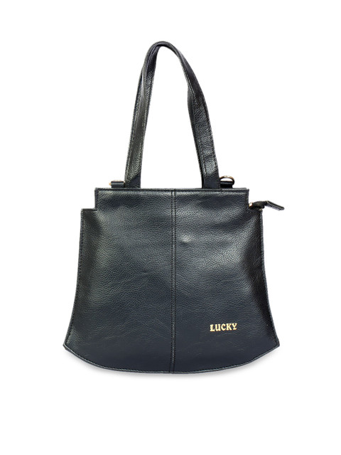 

LELYS Black Leather Shopper Shoulder Bag