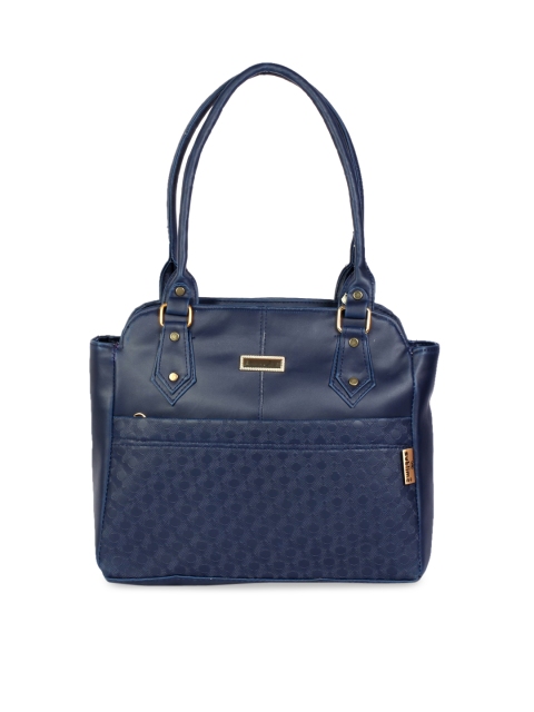 

LELYS Blue Structured Handheld Bag with Quilted