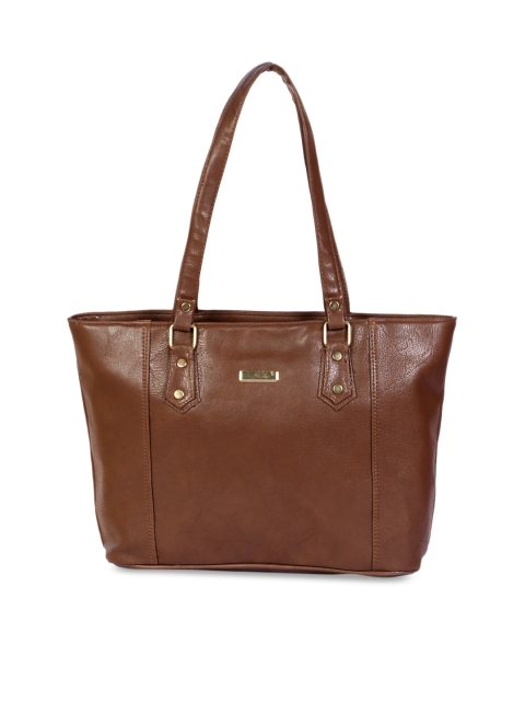 

LELYS Brown Shopper Shoulder Bag with Applique