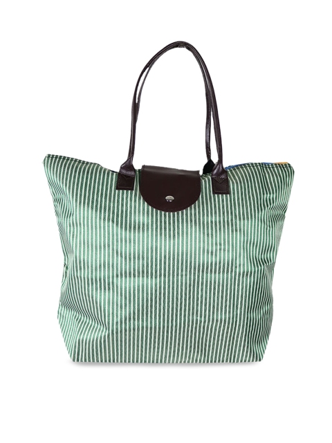 

LELYS Green Printed Structured Shoulder Bag with Tasselled