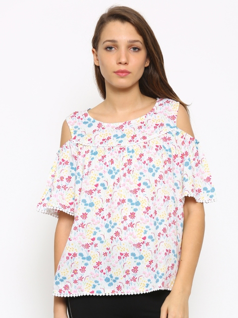 

Honey by Pantaloons White Floral Print Top