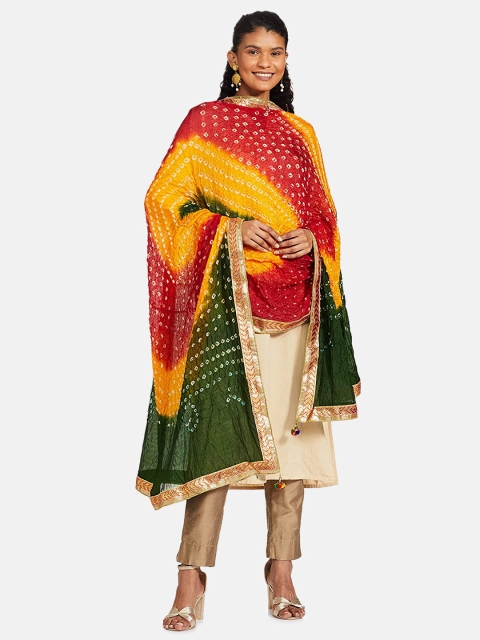 

IVOC Women Multi Bandhani Printed Dupatta